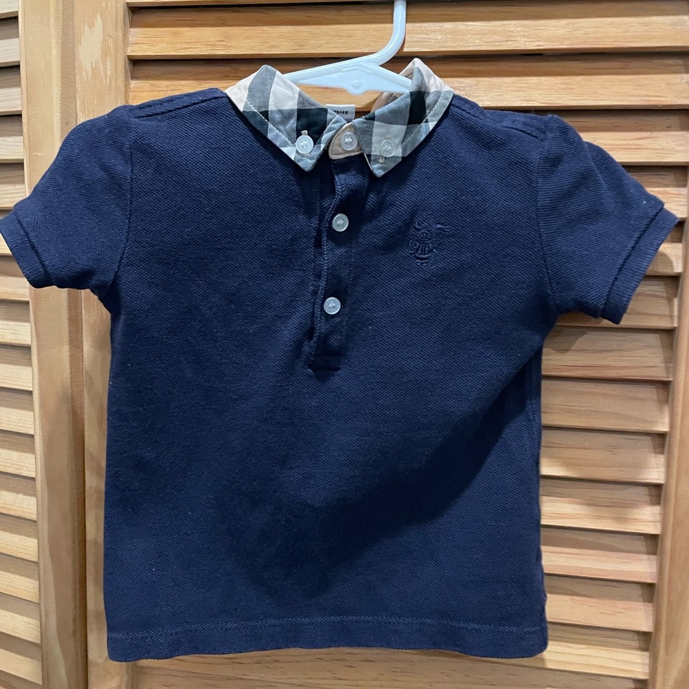 Royal Blue Baby Burberry Polo Shirt 12 months